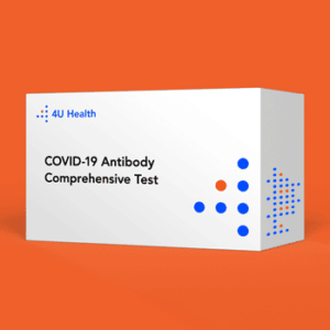 4U Health At Home COVID-19 Antibody Test Kit Nucleocapsid & Spike Antibody Test Product Box Image